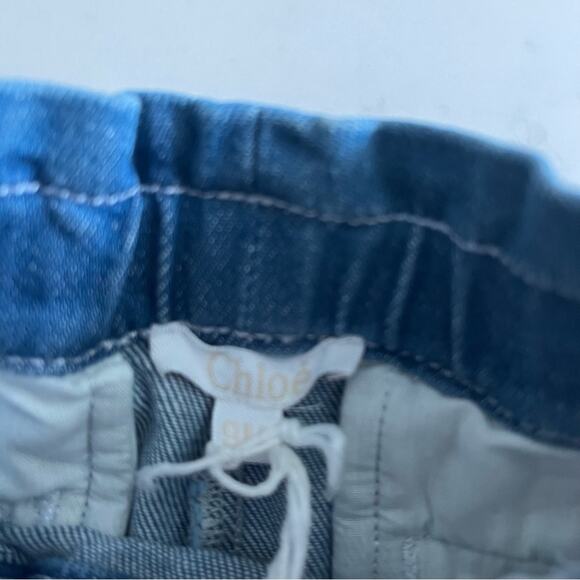 Chloe Girls Designer Baby Indigo Faded Jeans size 9 months - Picture 3 of 7